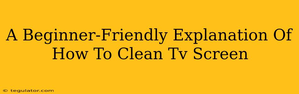 A Beginner-Friendly Explanation Of How To Clean Tv Screen