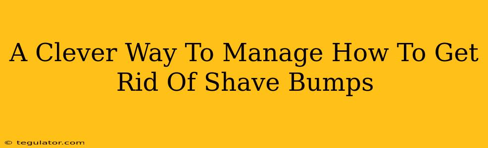 A Clever Way To Manage How To Get Rid Of Shave Bumps