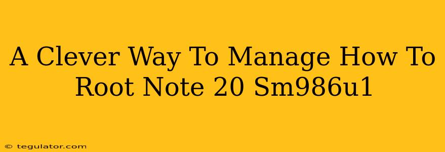 A Clever Way To Manage How To Root Note 20 Sm986u1