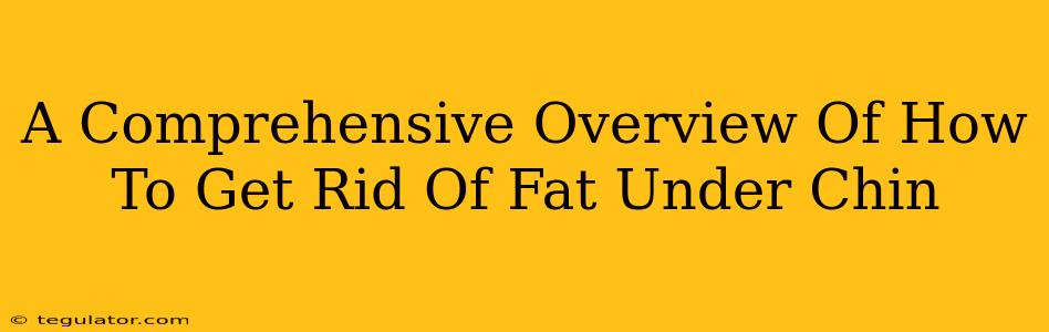 A Comprehensive Overview Of How To Get Rid Of Fat Under Chin