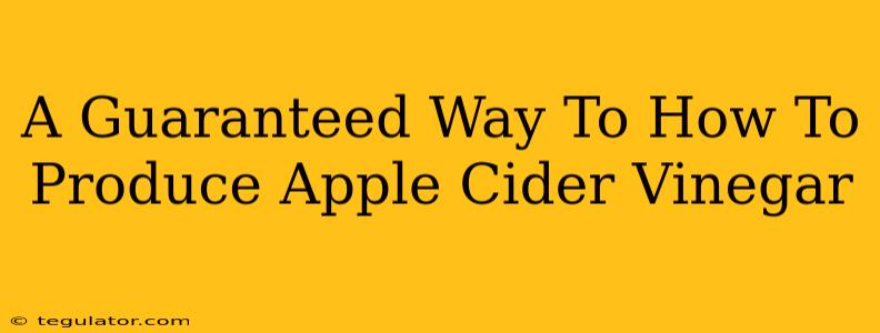 A Guaranteed Way To How To Produce Apple Cider Vinegar