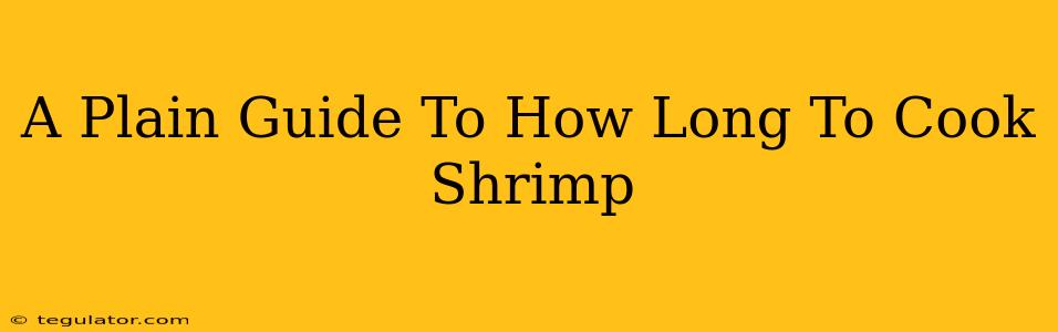 A Plain Guide To How Long To Cook Shrimp