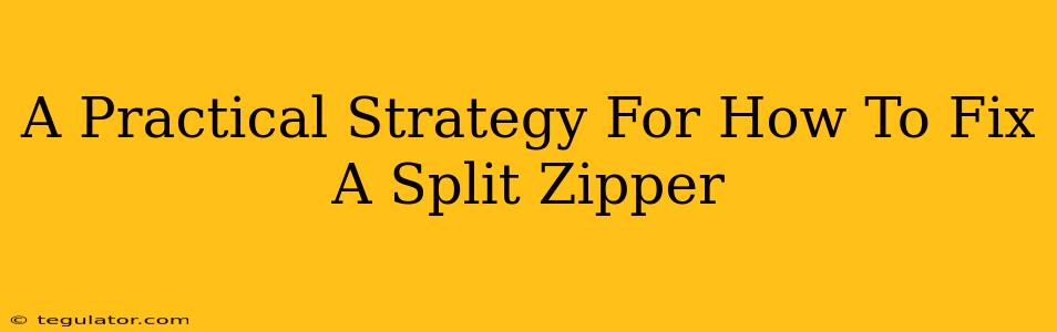 A Practical Strategy For How To Fix A Split Zipper