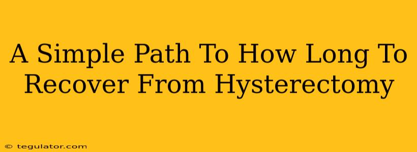 A Simple Path To How Long To Recover From Hysterectomy