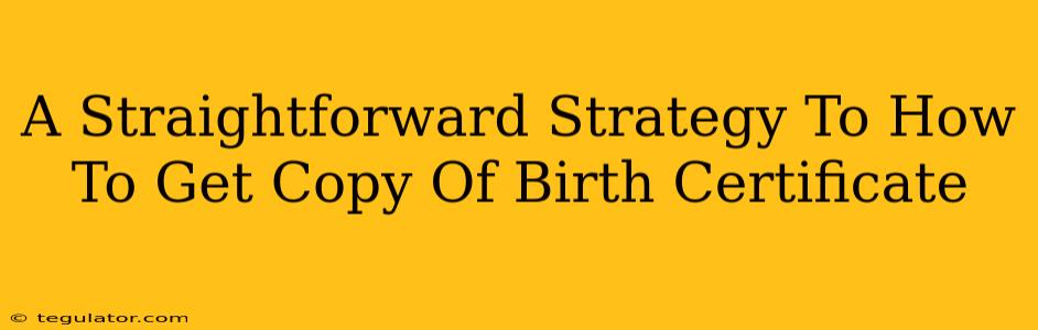 A Straightforward Strategy To How To Get Copy Of Birth Certificate