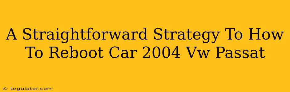 A Straightforward Strategy To How To Reboot Car 2004 Vw Passat