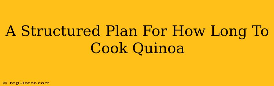 A Structured Plan For How Long To Cook Quinoa