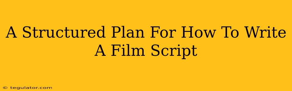 A Structured Plan For How To Write A Film Script