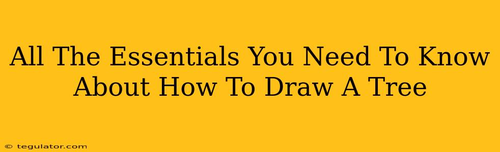 All The Essentials You Need To Know About How To Draw A Tree