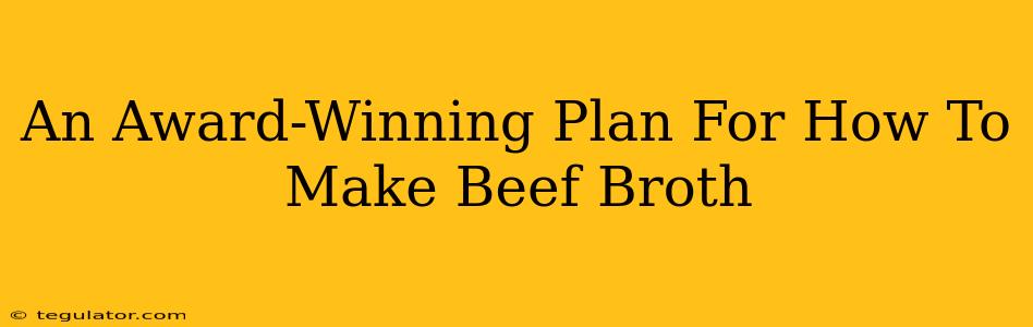 An Award-Winning Plan For How To Make Beef Broth