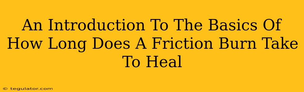 An Introduction To The Basics Of How Long Does A Friction Burn Take To Heal