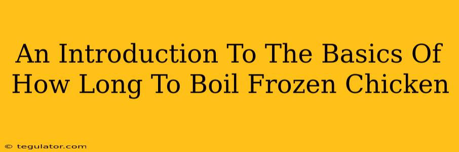 An Introduction To The Basics Of How Long To Boil Frozen Chicken