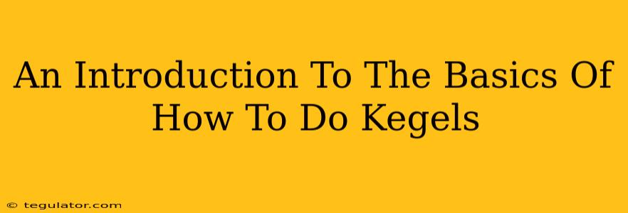 An Introduction To The Basics Of How To Do Kegels