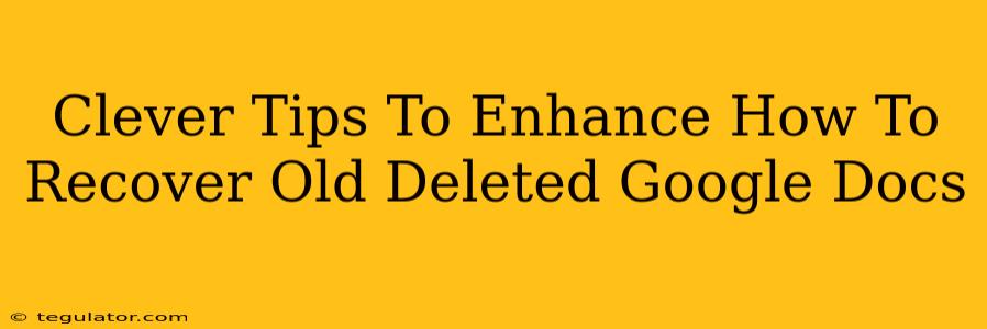 Clever Tips To Enhance How To Recover Old Deleted Google Docs