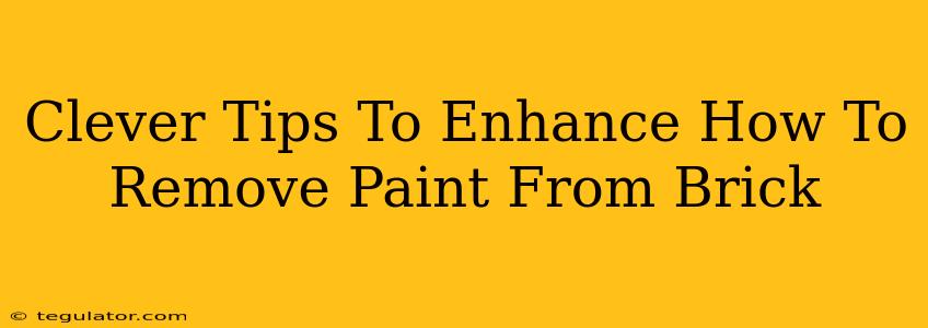 Clever Tips To Enhance How To Remove Paint From Brick