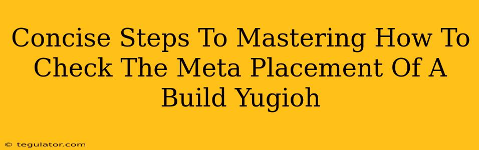 Concise Steps To Mastering How To Check The Meta Placement Of A Build Yugioh