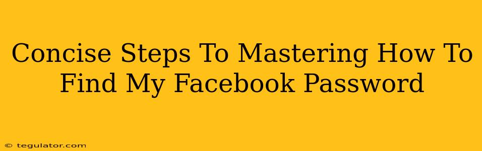 Concise Steps To Mastering How To Find My Facebook Password