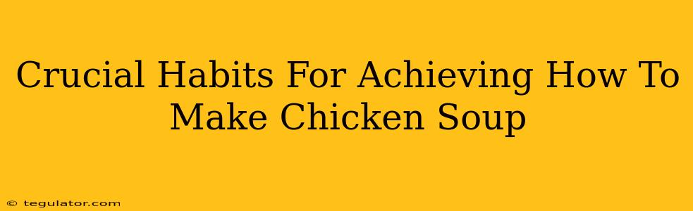 Crucial Habits For Achieving How To Make Chicken Soup