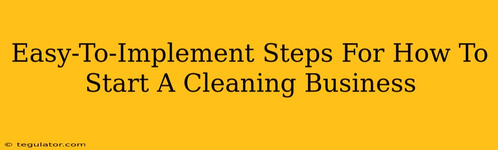 Easy-To-Implement Steps For How To Start A Cleaning Business