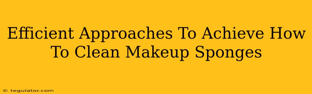 Efficient Approaches To Achieve How To Clean Makeup Sponges