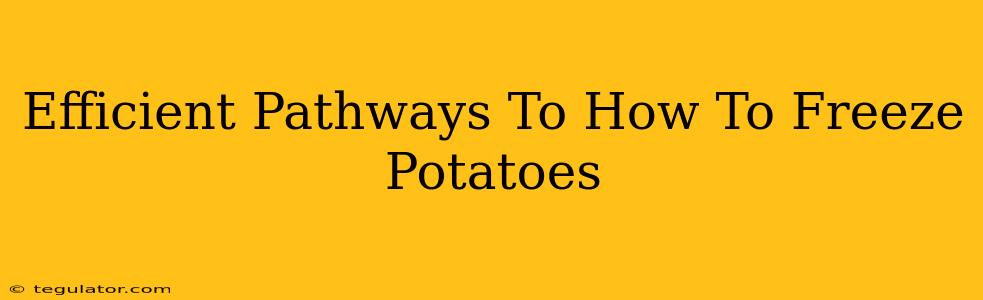 Efficient Pathways To How To Freeze Potatoes