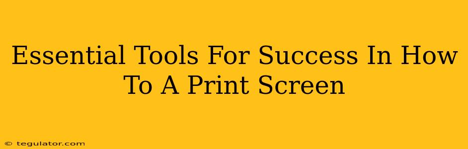 Essential Tools For Success In How To A Print Screen