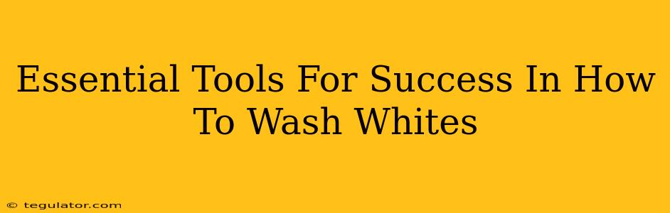 Essential Tools For Success In How To Wash Whites