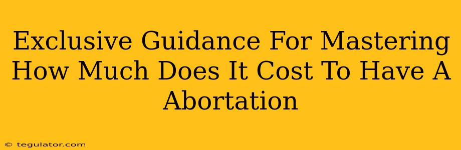 Exclusive Guidance For Mastering How Much Does It Cost To Have A Abortation