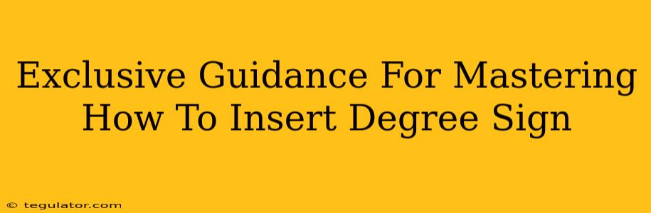 Exclusive Guidance For Mastering How To Insert Degree Sign