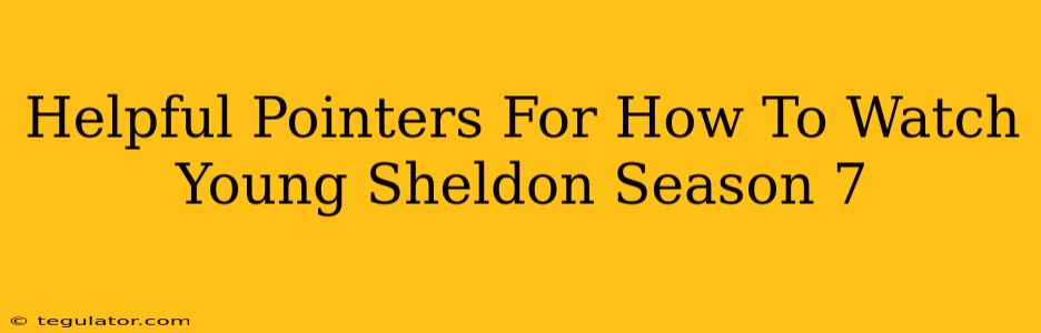 Helpful Pointers For How To Watch Young Sheldon Season 7