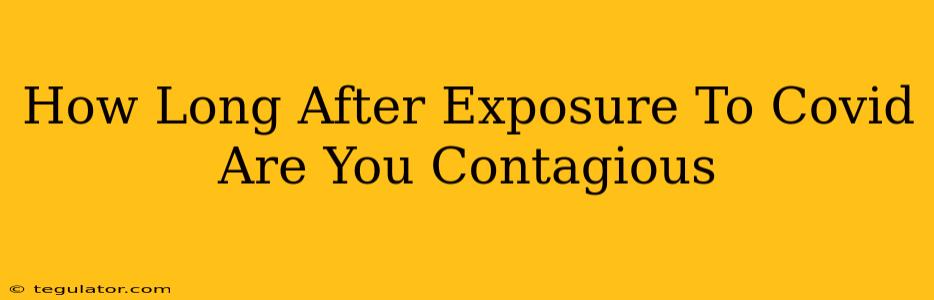 How Long After Exposure To Covid Are You Contagious