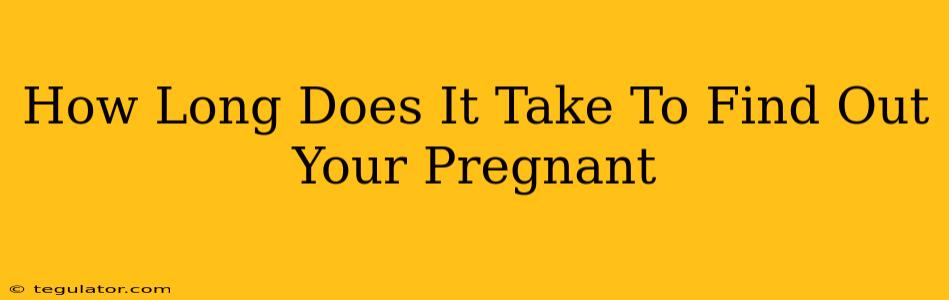 How Long Does It Take To Find Out Your Pregnant