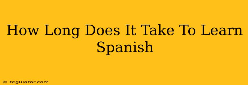 How Long Does It Take To Learn Spanish