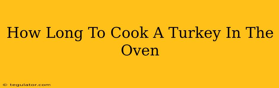 How Long To Cook A Turkey In The Oven