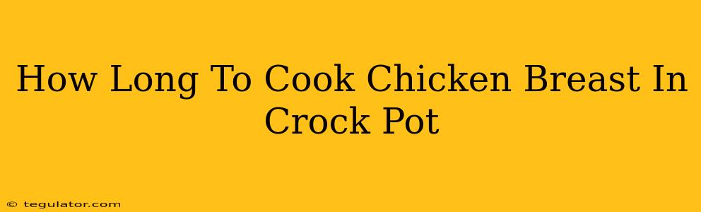 How Long To Cook Chicken Breast In Crock Pot