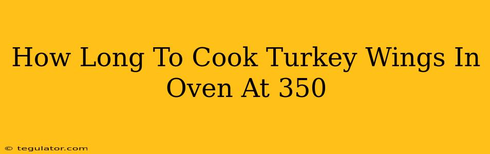 How Long To Cook Turkey Wings In Oven At 350