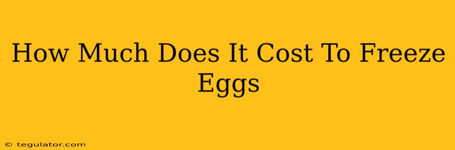 How Much Does It Cost To Freeze Eggs