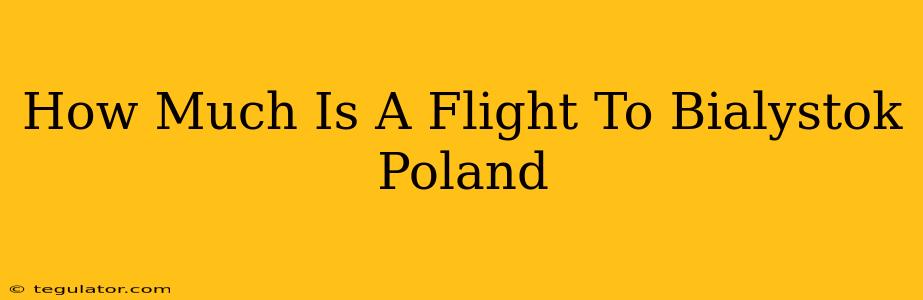 How Much Is A Flight To Bialystok Poland