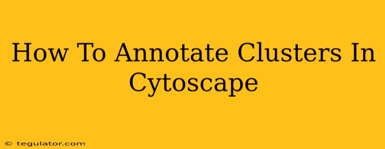 How To Annotate Clusters In Cytoscape