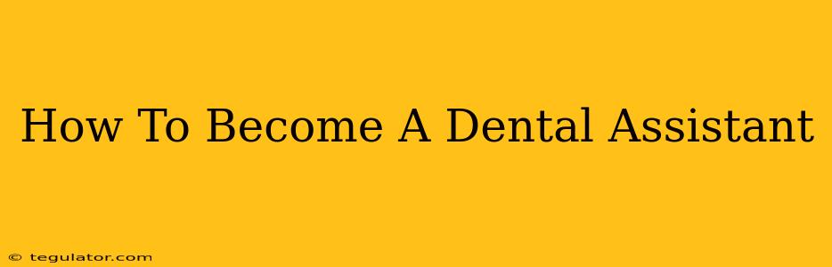 How To Become A Dental Assistant