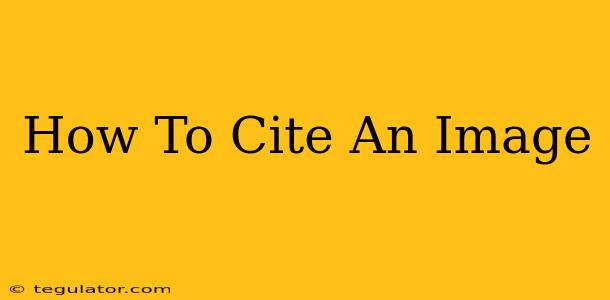 How To Cite An Image