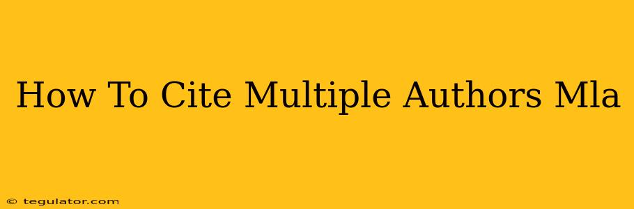 How To Cite Multiple Authors Mla