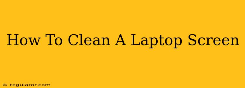 How To Clean A Laptop Screen