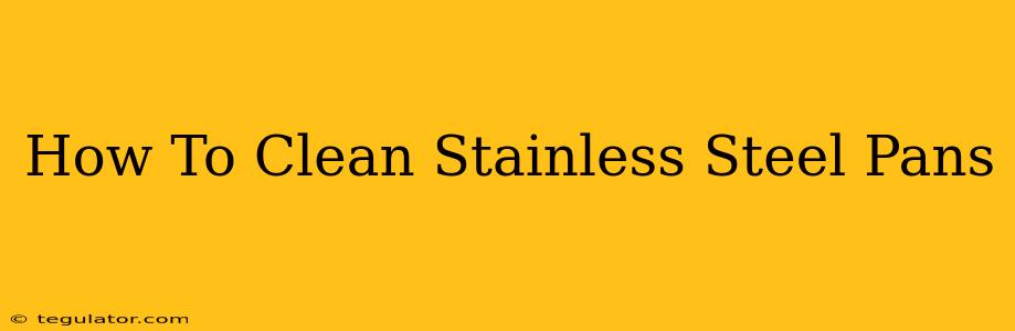 How To Clean Stainless Steel Pans