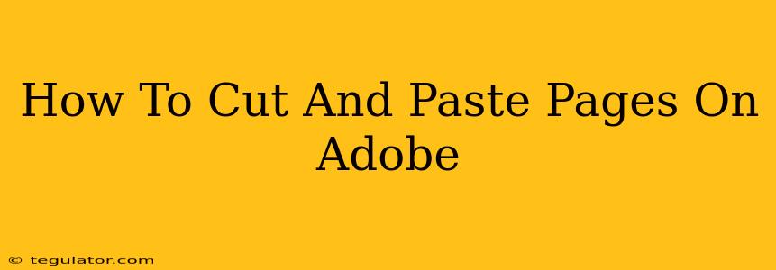 How To Cut And Paste Pages On Adobe