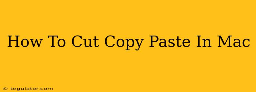 How To Cut Copy Paste In Mac