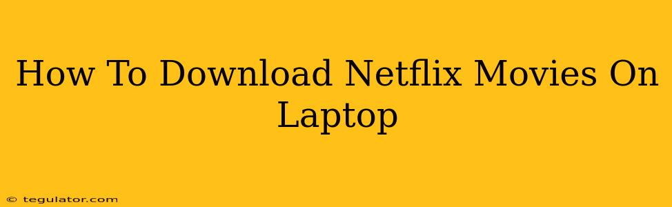 How To Download Netflix Movies On Laptop