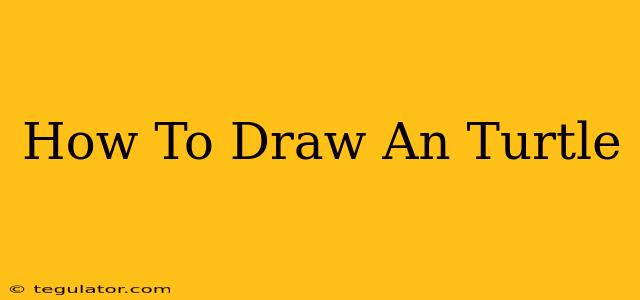 How To Draw An Turtle