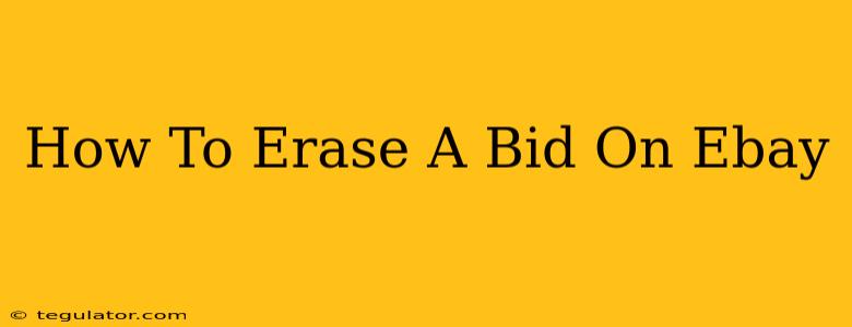 How To Erase A Bid On Ebay