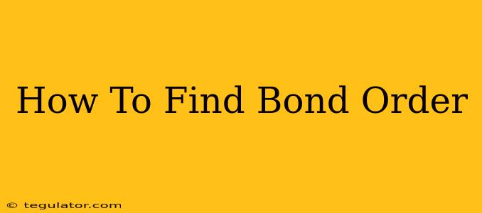 How To Find Bond Order